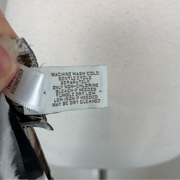 Chico's Brown Black Off White Animal Print  Sheer Kimono S/M - Picture 10 of 11